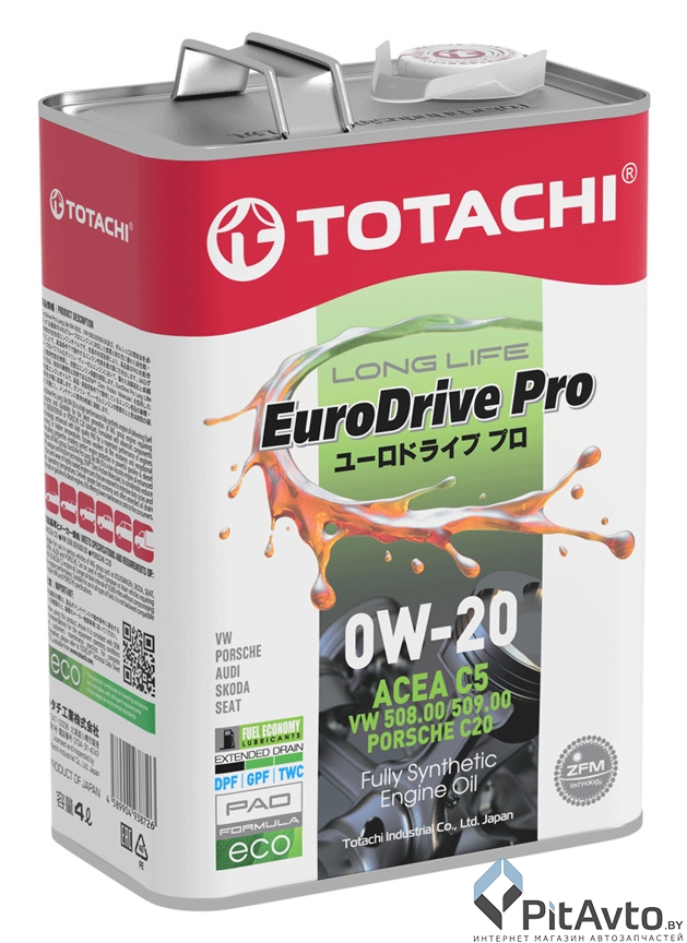 Масло моторное TOTACHI EuroDrive Pro Long Life 0W-20 4л