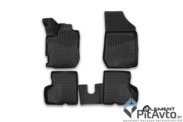 Комплект ковриков 3D в салон RENAULT Kaptur 2016-> 4шт / ELEMENT3D4141210K