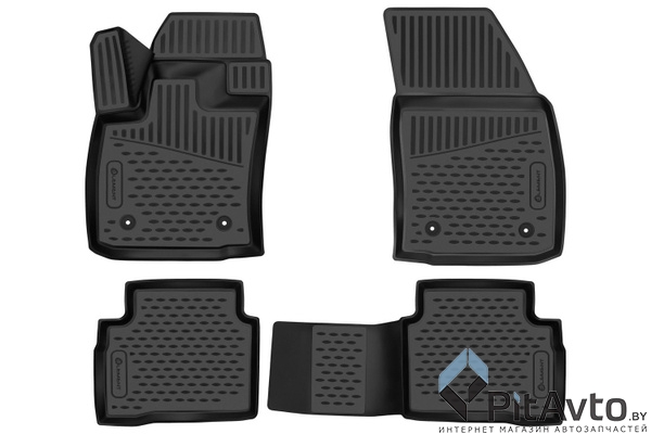 Комплект ковриков 3D в салон GEELY Tugella 2021-> 4шт / ELEMENT3DAN0145210K