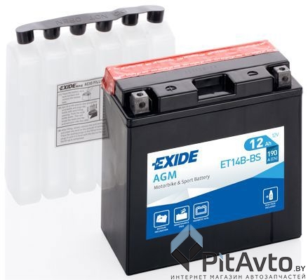 Аккумулятор EXIDE AGM 12Ah 135A / ET14B-BS