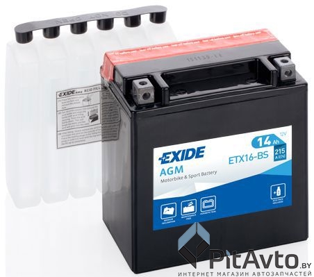 Аккумулятор EXIDE AGM 14Ah 220A / ETX16-BS