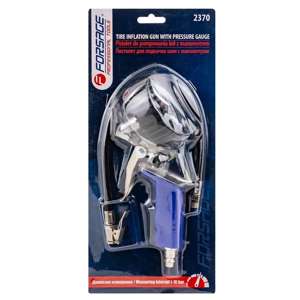 Пистолет для подкачки шин с манометром FORSAGE F-2370
