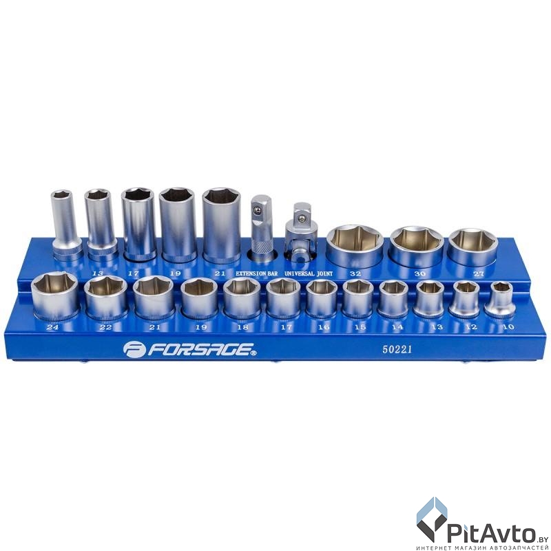 Изображение Набор шестигранных головок FORSAGE F-50221 1/2'' 22пр Набор шестигранных головок FORSAGE F-50221 1/2'' 22пр