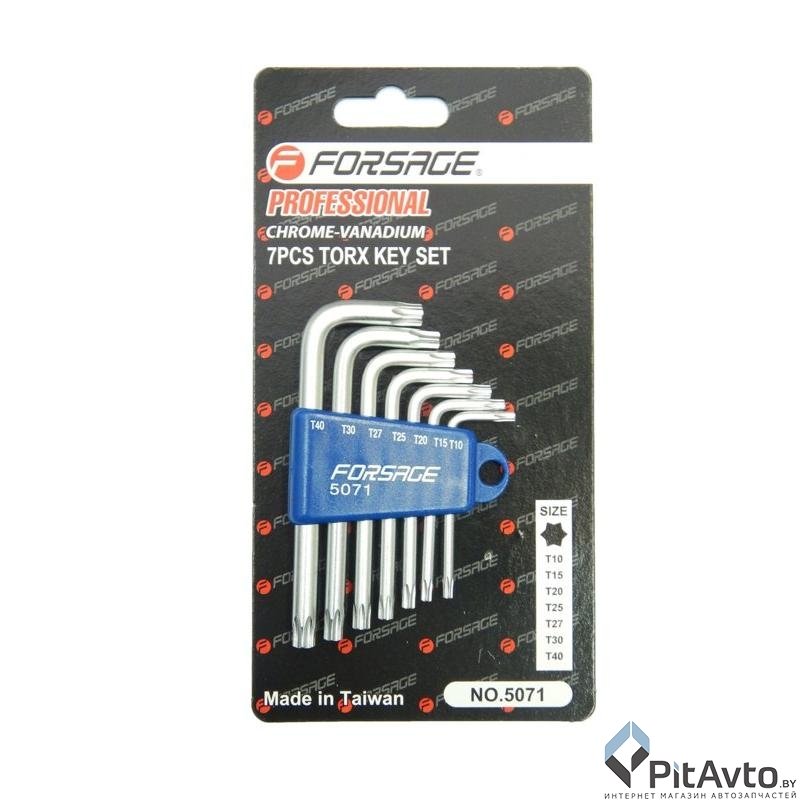 Набор ключей TORX Г-образных FORSAGE F-5071 7пр