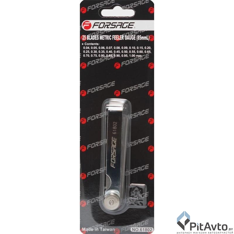 Изображение Набор щупов измерительных 0.038-0.635мм / FORSAGE F-61802 Набор щупов измерительных 0.038-0.635мм / FORSAGE F-61802