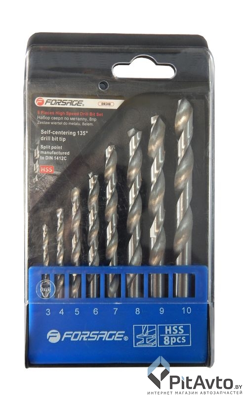 FORSAGE F-DBS08 Набор сверл HSS