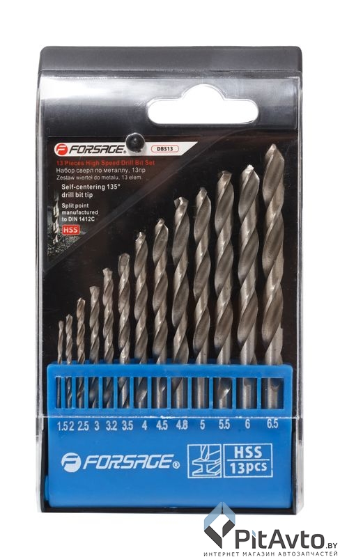 FORSAGE F-DBS13 Набор сверл по металлу HSS