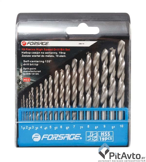FORSAGE F-DBS19 Набор сверл по металлу