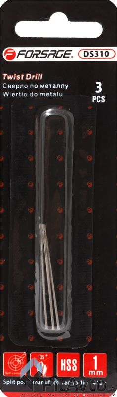 FORSAGE F-DS310 Набор сверл по металлу