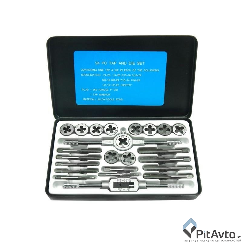 Метчики и плашки набор FORSAGE F-M024-2 24пр