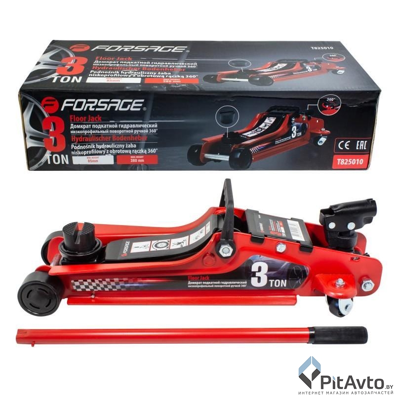 Домкрат подкатной низкопрофильный FORSAGE F-T825010 3т