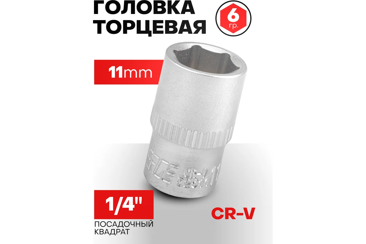 Изображение Головка торцевая шестигранная FORSAGE 1/4 Головка торцевая шестигранная FORSAGE 1/4