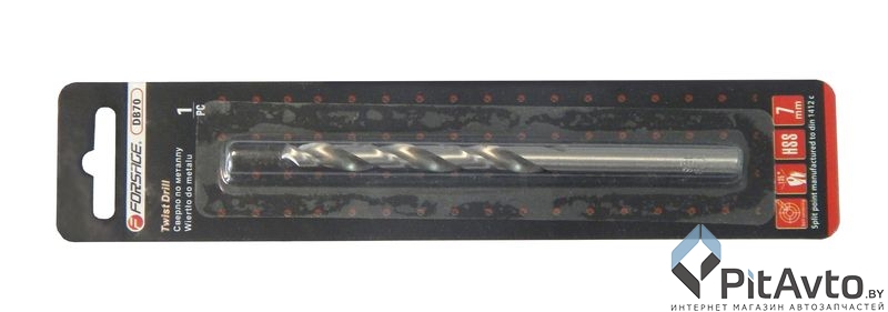 FORSAGE F-DB70 Сверло по металлу 7 мм HSS, в блистере