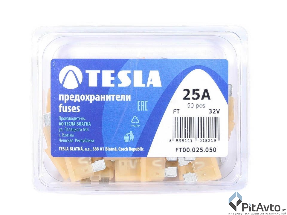 Предохранитель 25A TESLA FT.25A.50