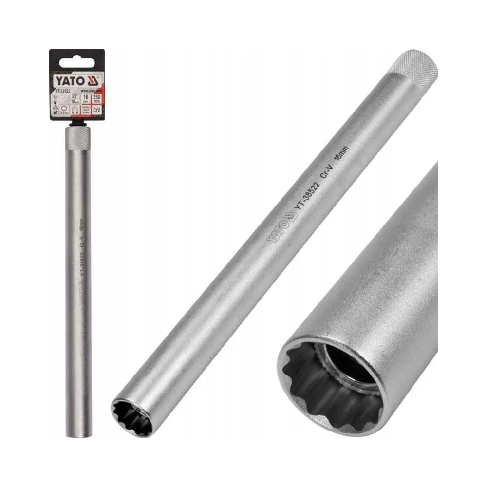 Головка свечная двенадцатигранная магнитная YATO 3/8