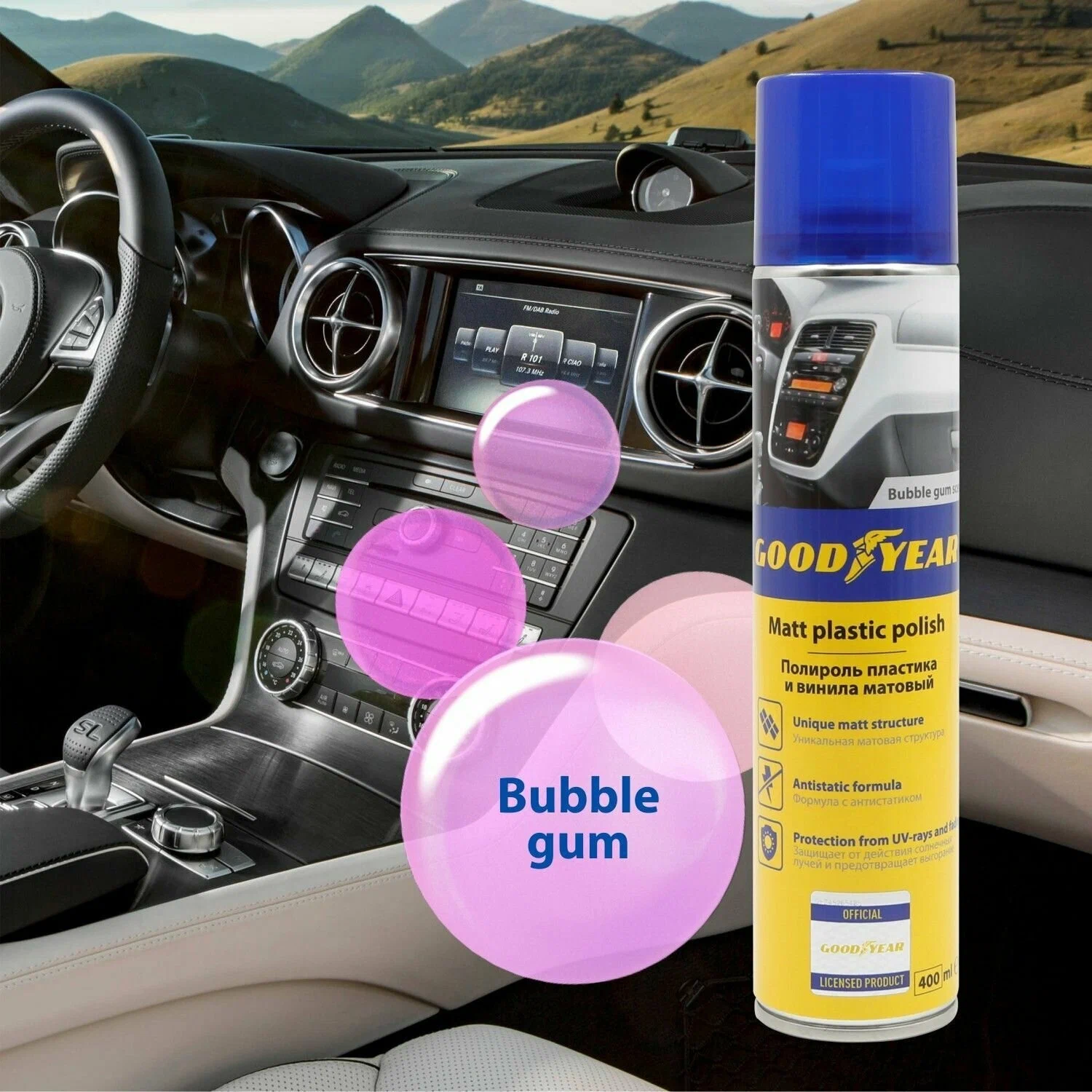 Изображение Полироль для пластика Goodyear Bubble Gum / GY000712 Полироль для пластика Goodyear Bubble Gum / GY000712