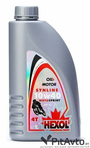 Масло моторное HEXOL 10W40 SYNLINE 4T MOTOSPRINT 1л