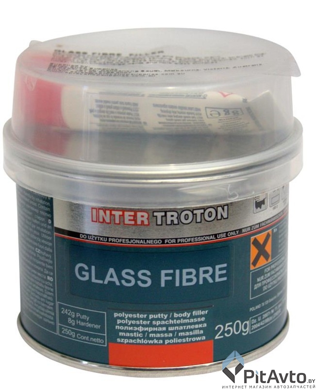 INTER TROTON Шпатлевка Glass Fibre Стекловолокно 0,25кг