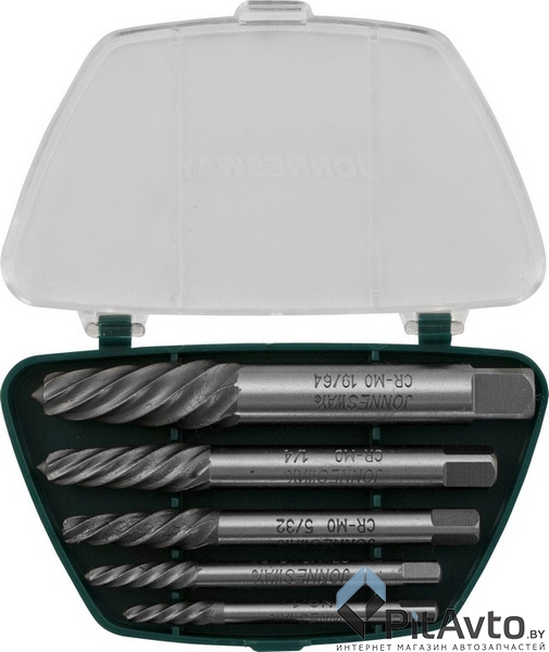 Набор экстракторов обломанных болтов JONNESWAY AG010049 5 пр