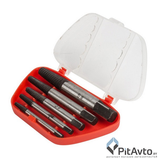Набор экстракторов обломанных болтов KRANZ KR-12-6702 5 пр