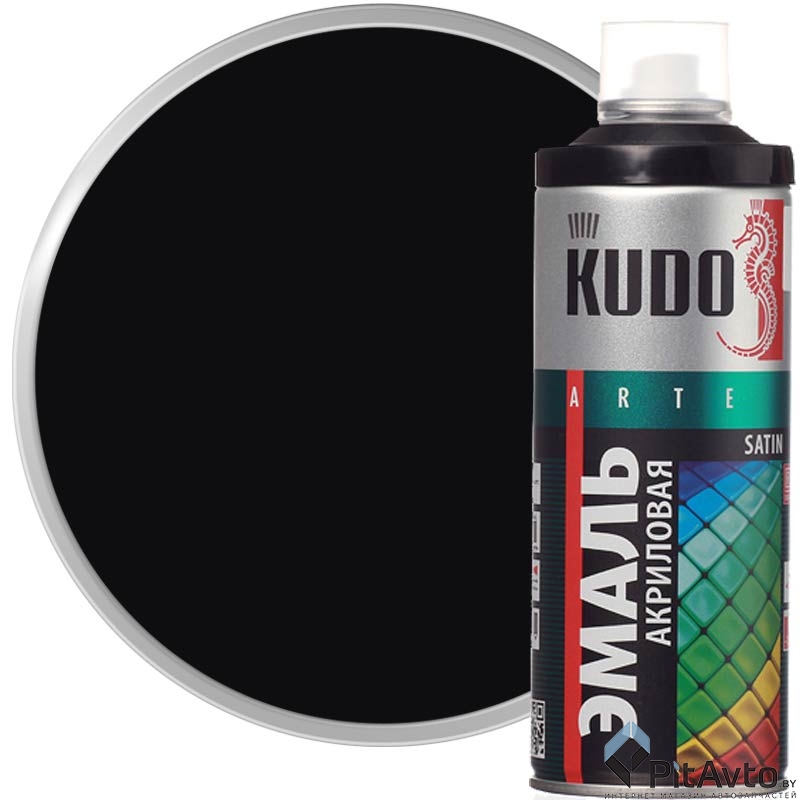 KU-0A9005 KUDO Эмаль универсальная акриловая satin RAL 9005 чёрная