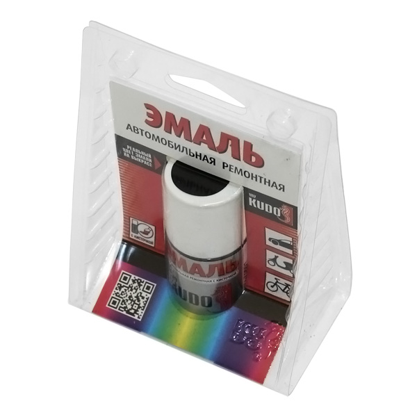 KU-70601 KUDO Эмаль с кисточкой Черный 60115 мл.