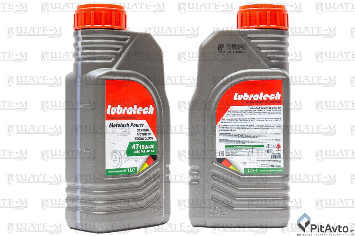 Масло моторное LUBRATECH 10W40 MOTOTECH POWER 4T 1л