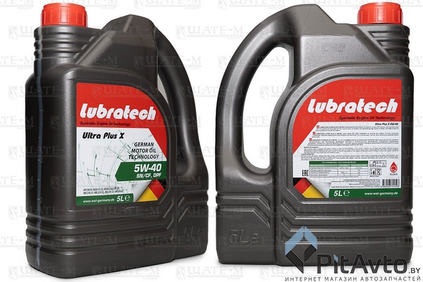 Масло моторное LUBRATECH 5W40 ULTRA PLUS X 5л