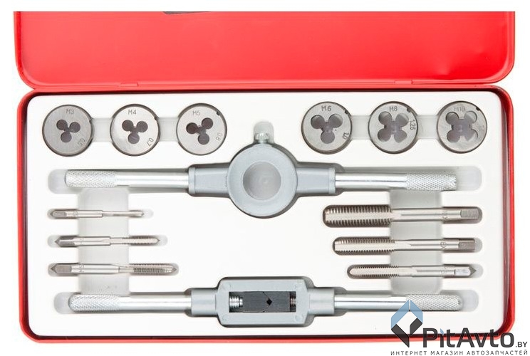 MATRIX 77345 Набор метчиков и плашек 14 предметов