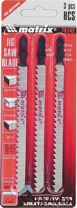 Полотна для электролобзика по дереву 3шт MATRIX / 78142