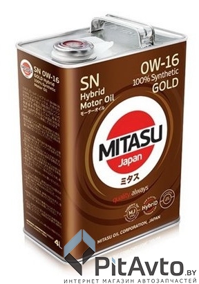 Масло моторное Mitasu Gold Hybrid 0W-16 4л