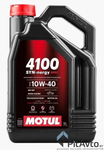 Масло моторное MOTUL 10W40 4100 SYN-NERGY SPEC 5л