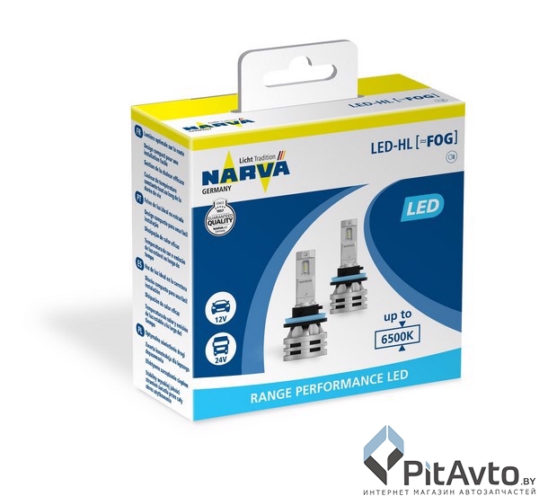 NARVA 18036 H8/H11/H16 12V LED Fog 2шт (белый свет)