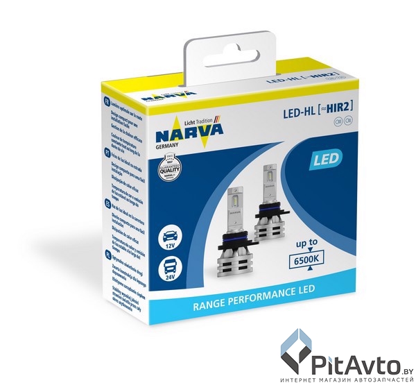 NARVA 18044 HIR2 12V LED HIR2 2шт (белый свет)