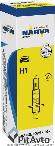 NARVA 48334RP50 H1 12V 55W P14,5s RANGE POWER 50+