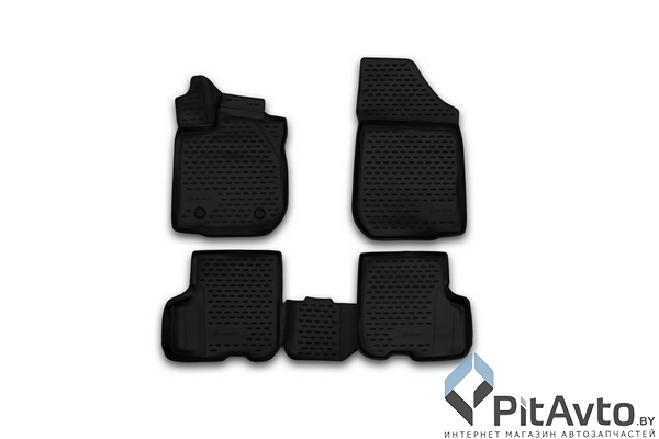 Комплект ковриков 3D в салон RENAULT Logan 2014-> 4шт / NLC3D4131210K