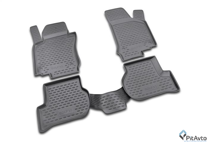 Комплект резиновых ковриков VW Golf VI 04/2009-> 4шт / NLC5126210KH