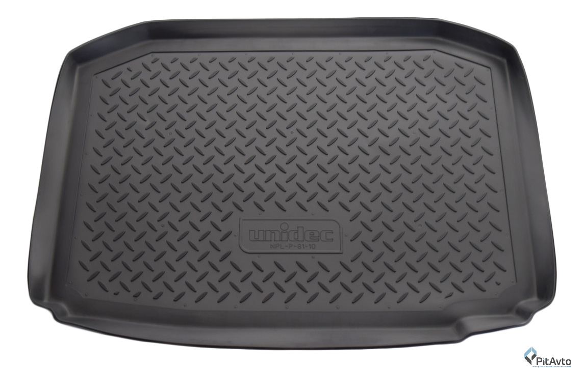 Коврик в багажник полиуретан NORPLAST, SKODA Fabia 2007-, черный 1 шт, NPL-P-81-10