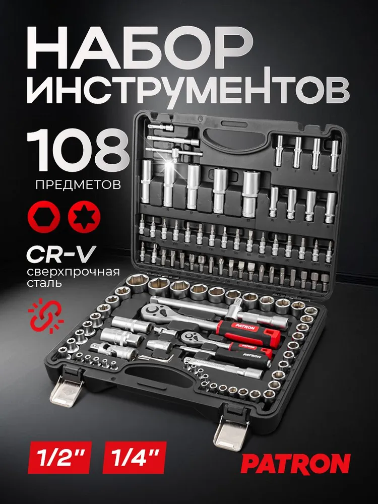 Набор инструментов PATRON 108пр / P-41082-5