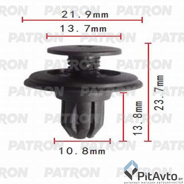 PATRON P37-0022 Клипса пластмассовая