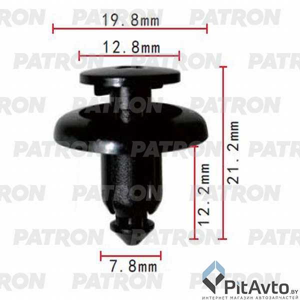 PATRON P37-0037 Клипса пластмассовая