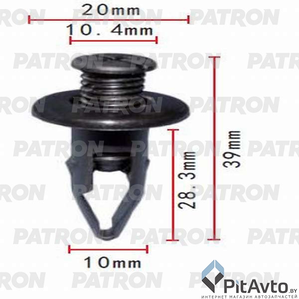 PATRON P37-0086 Клипса пластмассовая