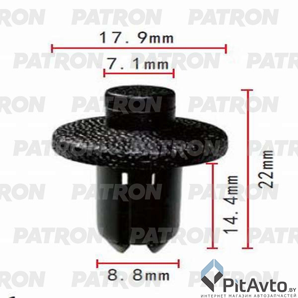 PATRON P37-0149 Клипса пластмассовая