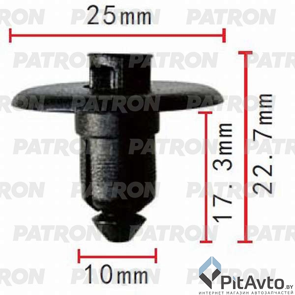PATRON P37-0385 Клипса пластмассовая