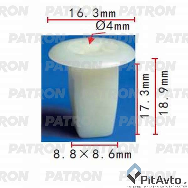 PATRON P37-0402 Клипса пластмассовая
