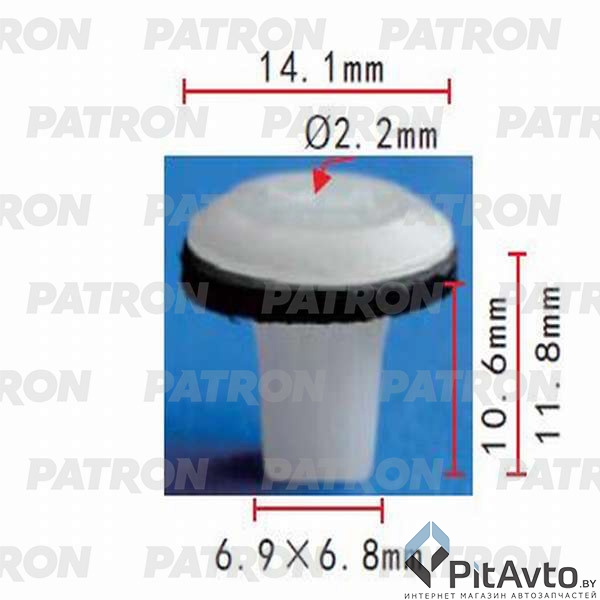 PATRON P37-0432 Клипса пластмассовая