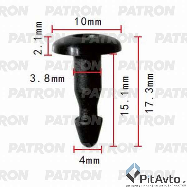 PATRON P37-0446 Клипса пластмассовая