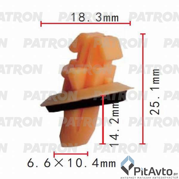PATRON P37-0491 Клипса пластмассовая
