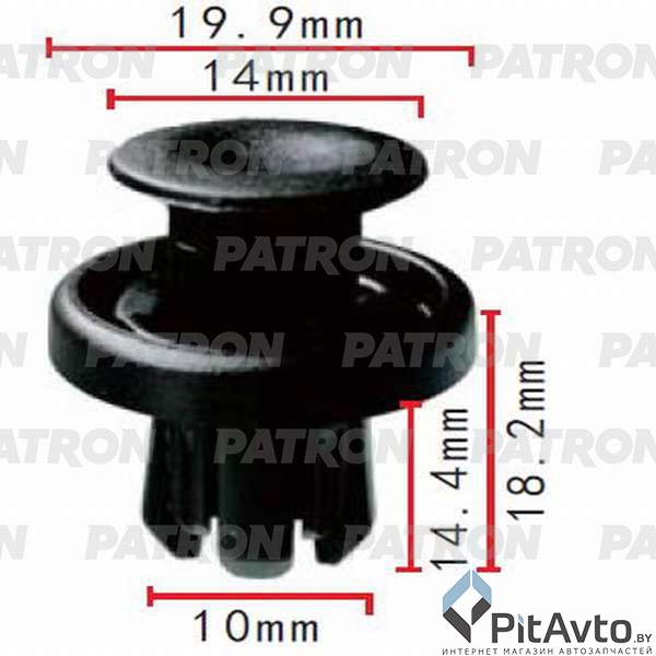 PATRON P37-0499 Клипса пластмассовая