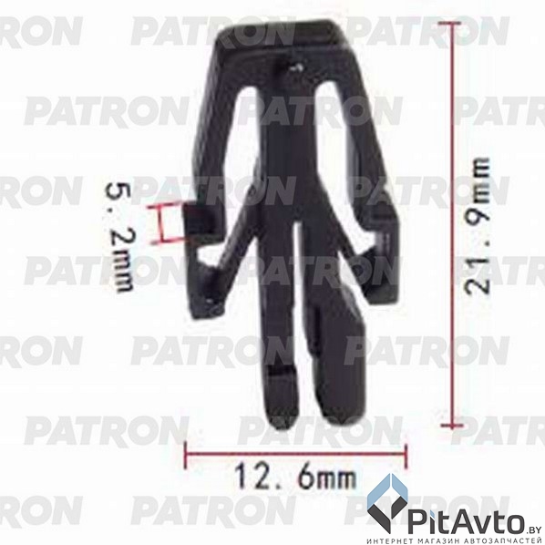 PATRON P37-0618 Клипса пластмассовая